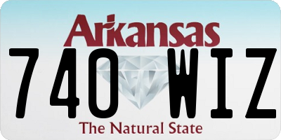 AR license plate 740WIZ
