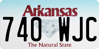 AR license plate 740WJC