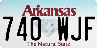 AR license plate 740WJF