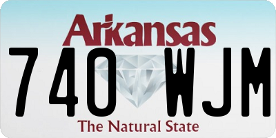 AR license plate 740WJM