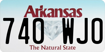AR license plate 740WJO