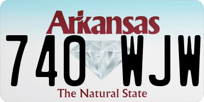 AR license plate 740WJW