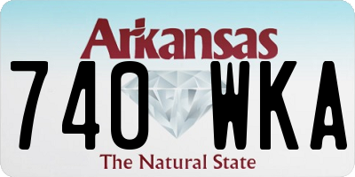 AR license plate 740WKA