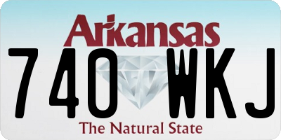 AR license plate 740WKJ