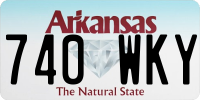 AR license plate 740WKY