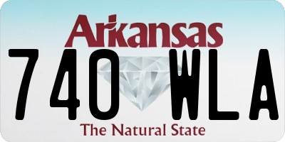 AR license plate 740WLA