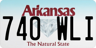 AR license plate 740WLI