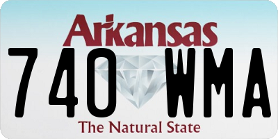 AR license plate 740WMA