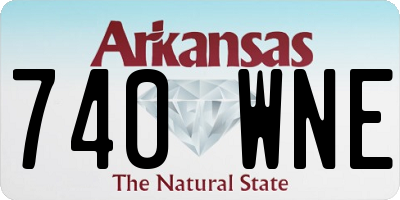 AR license plate 740WNE