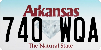 AR license plate 740WQA