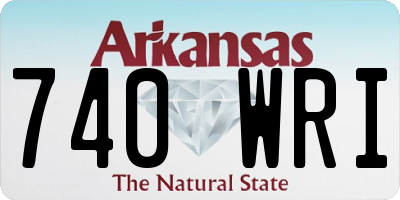 AR license plate 740WRI