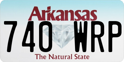 AR license plate 740WRP