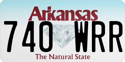 AR license plate 740WRR