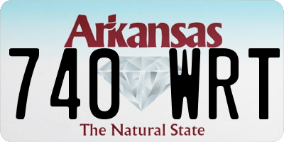 AR license plate 740WRT