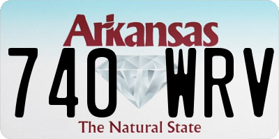 AR license plate 740WRV