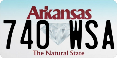 AR license plate 740WSA