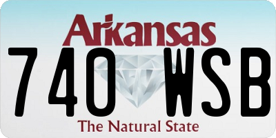 AR license plate 740WSB