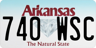 AR license plate 740WSC