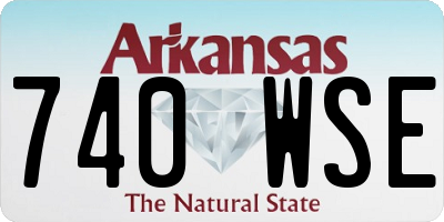 AR license plate 740WSE