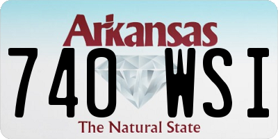 AR license plate 740WSI