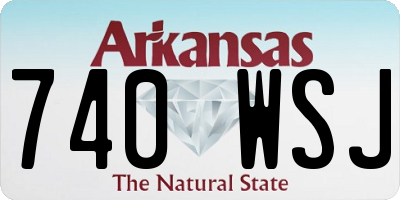 AR license plate 740WSJ