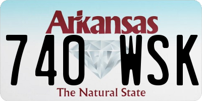 AR license plate 740WSK