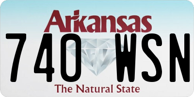 AR license plate 740WSN