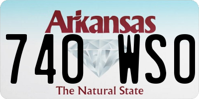 AR license plate 740WSO