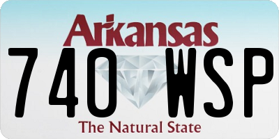 AR license plate 740WSP