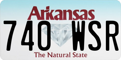 AR license plate 740WSR