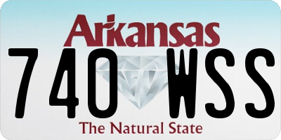 AR license plate 740WSS
