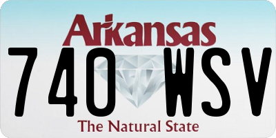 AR license plate 740WSV