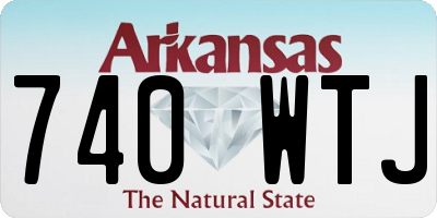 AR license plate 740WTJ