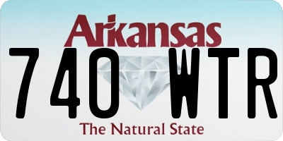 AR license plate 740WTR