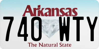 AR license plate 740WTY