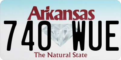 AR license plate 740WUE