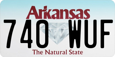 AR license plate 740WUF