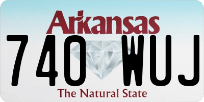AR license plate 740WUJ