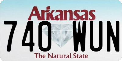 AR license plate 740WUN