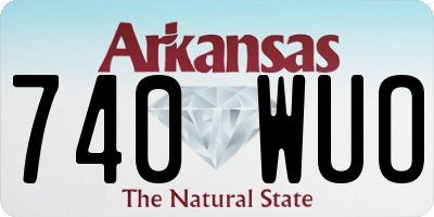 AR license plate 740WUO