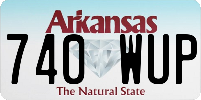 AR license plate 740WUP
