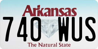 AR license plate 740WUS