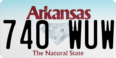 AR license plate 740WUW