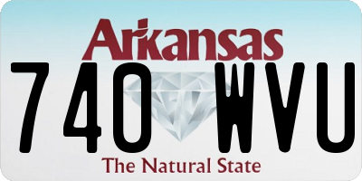 AR license plate 740WVU