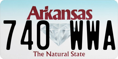 AR license plate 740WWA