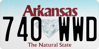 AR license plate 740WWD