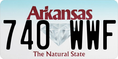 AR license plate 740WWF