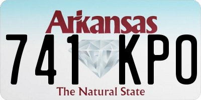 AR license plate 741KPO