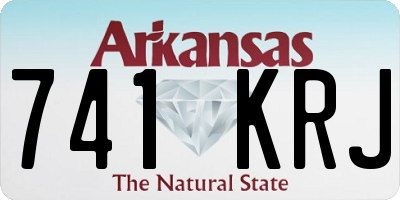 AR license plate 741KRJ