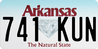 AR license plate 741KUN